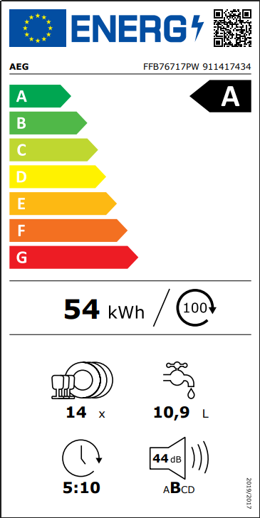 AEG Lavavajillas Serie 7000 GlassCare 60 cm 14 Servicios Blanco Clase A - Imagen 4