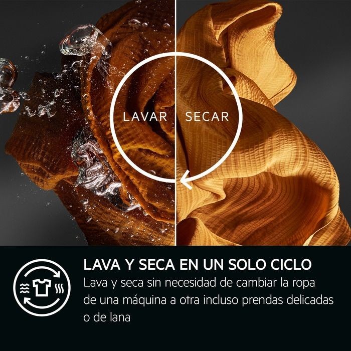 AEG Lavadora Secadora LWR9816O1C Serie 9000 AbsoluteCare® 10kg Libre Instalación - Imagen 2
