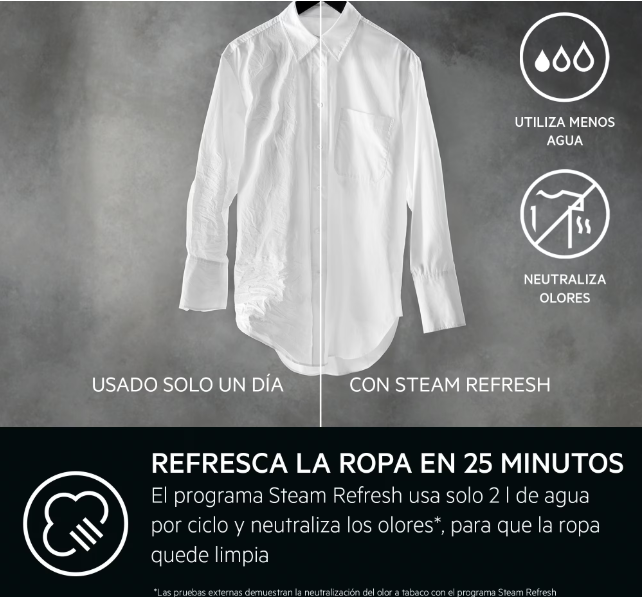 AEG Lavadora LFSR7304L2B 11kg ProSteam® 1400rpm Blanco Clase A - Imagen 6