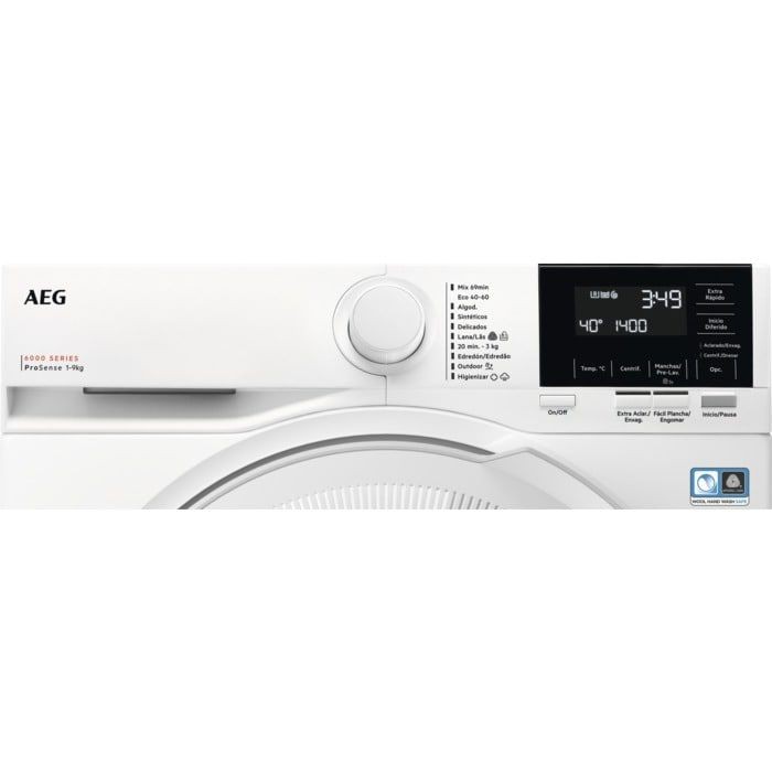 AEG LAVADORA LFR6194O2B FRO/9KG/1400RPM CLASE A-30% BLANCA - Imagen 2