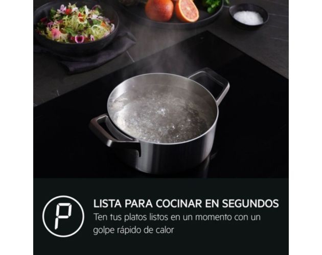 AEG Placa de Inducción TN63IP00FB Serie 5000 Fast&Powerful 60 cm 3 zonas PowerBoost Negro Doble Bisel Clase A‑G - Imagen 2