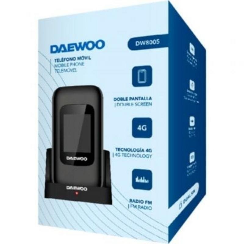 DAEWOO TELEFONO MOVIL DW-8005 SENIOR 4G PANTALLA DOBLE NEGRO - Imagen 2