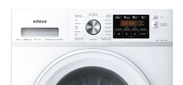 Edesa Lavadora Carga Frontal EWF8401WH 8kg 1400 Rpm Clase B - Imagen 2