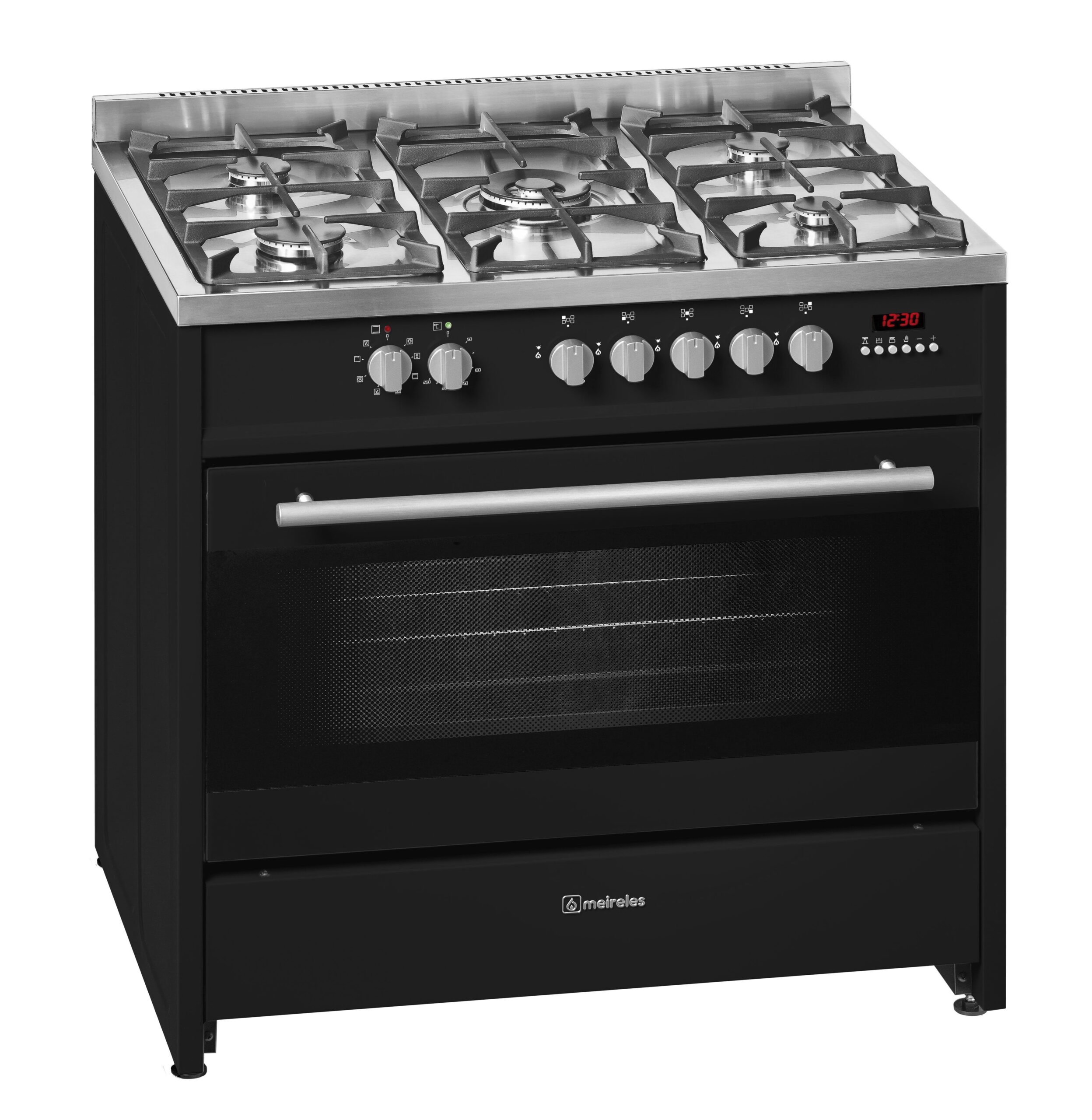 meireles-cocina-e911bl-gas-butano-negra-5-fuegos