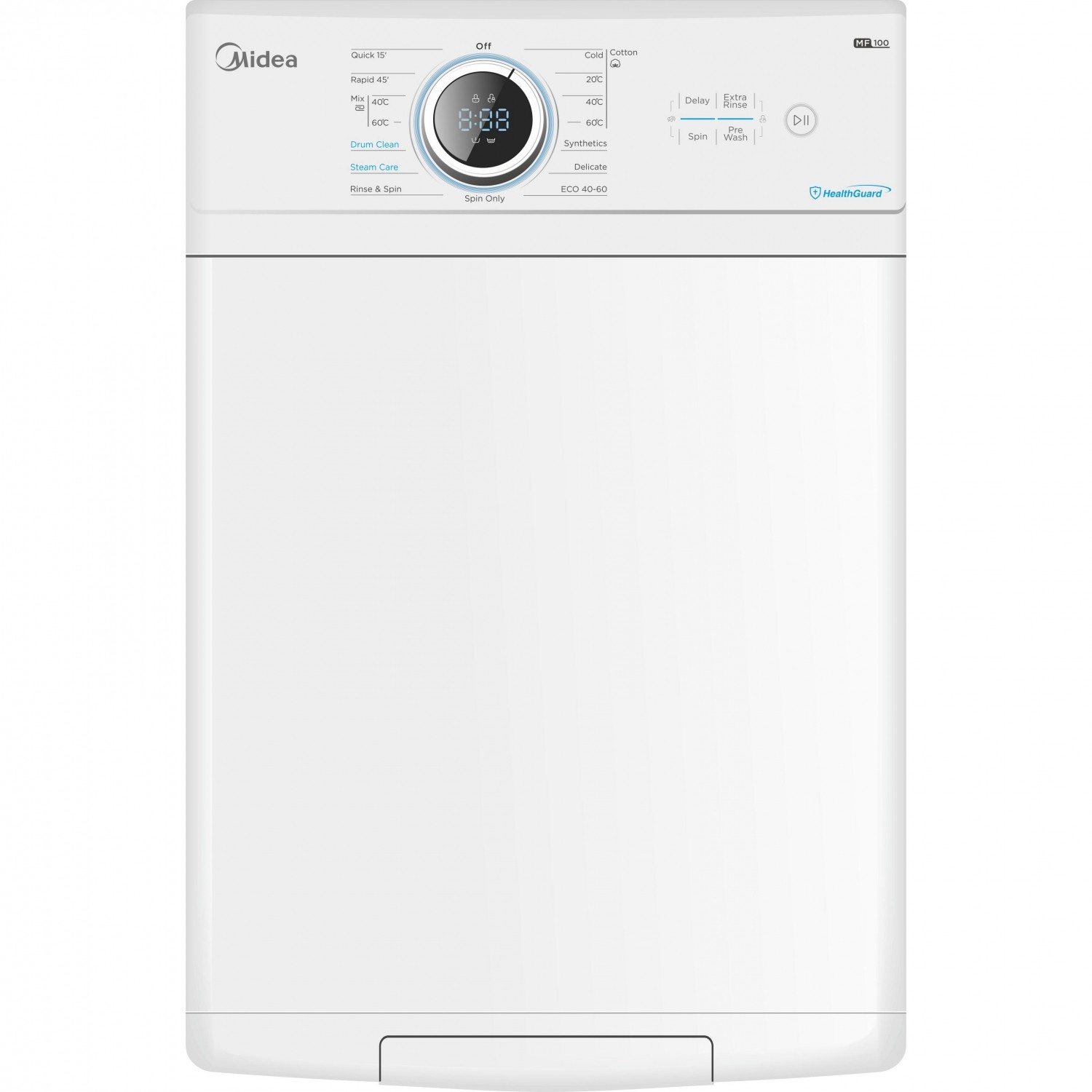 Midea Lavadora Carga Superior MF100T80BW 8Kg 1250 Rpm Clase A - Imagen 2